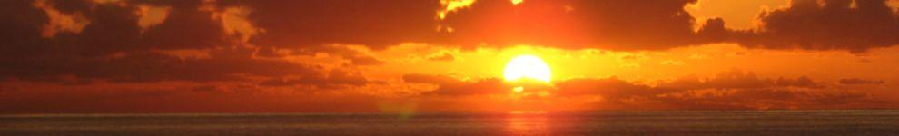 sunset over mauritius